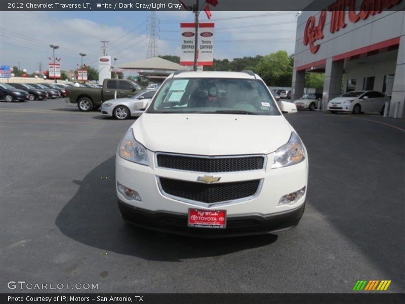 White / Dark Gray/Light Gray 2012 Chevrolet Traverse LT