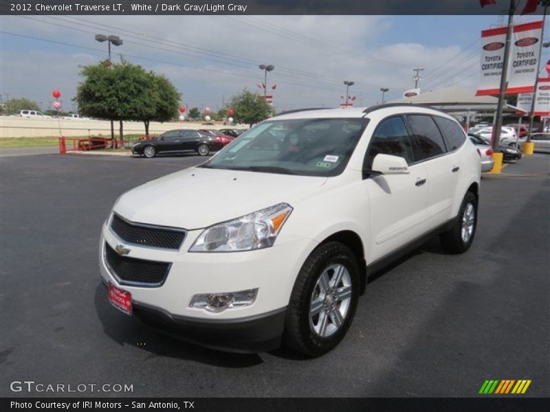 White / Dark Gray/Light Gray 2012 Chevrolet Traverse LT