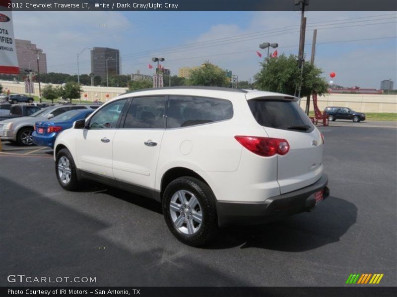 White / Dark Gray/Light Gray 2012 Chevrolet Traverse LT