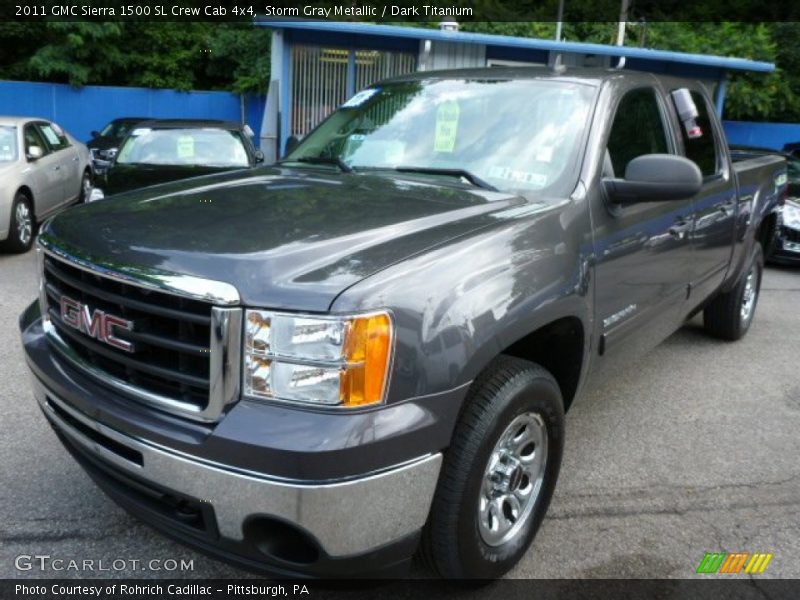 Storm Gray Metallic / Dark Titanium 2011 GMC Sierra 1500 SL Crew Cab 4x4