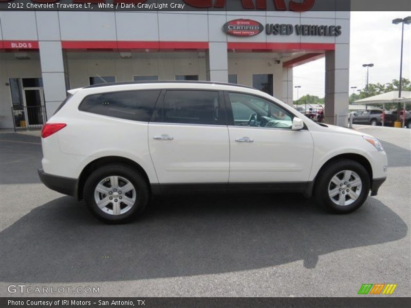 White / Dark Gray/Light Gray 2012 Chevrolet Traverse LT