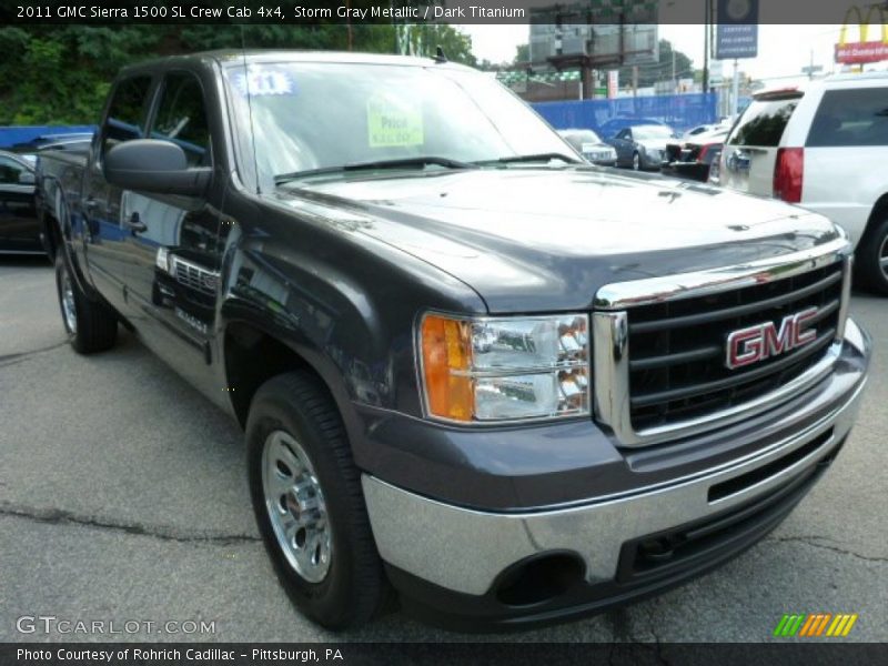 Storm Gray Metallic / Dark Titanium 2011 GMC Sierra 1500 SL Crew Cab 4x4