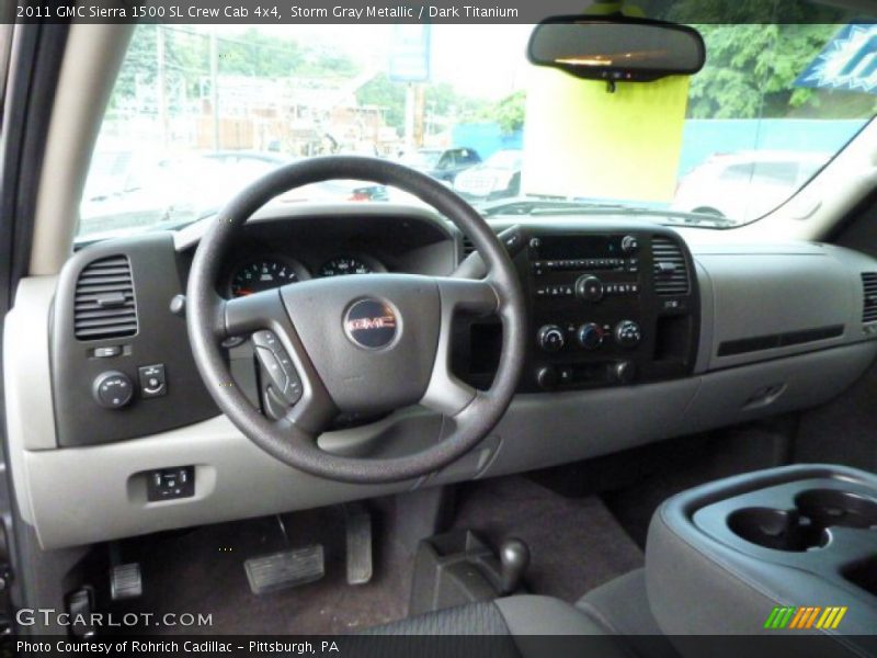 Storm Gray Metallic / Dark Titanium 2011 GMC Sierra 1500 SL Crew Cab 4x4