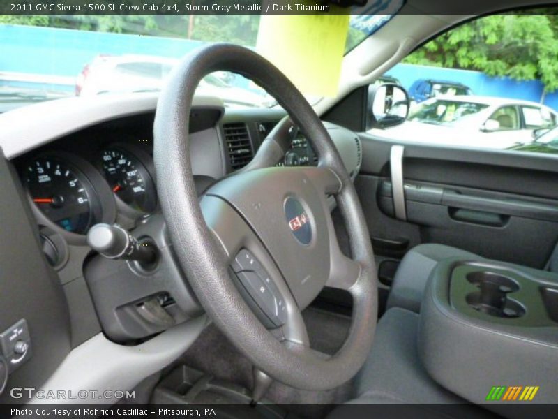 Storm Gray Metallic / Dark Titanium 2011 GMC Sierra 1500 SL Crew Cab 4x4
