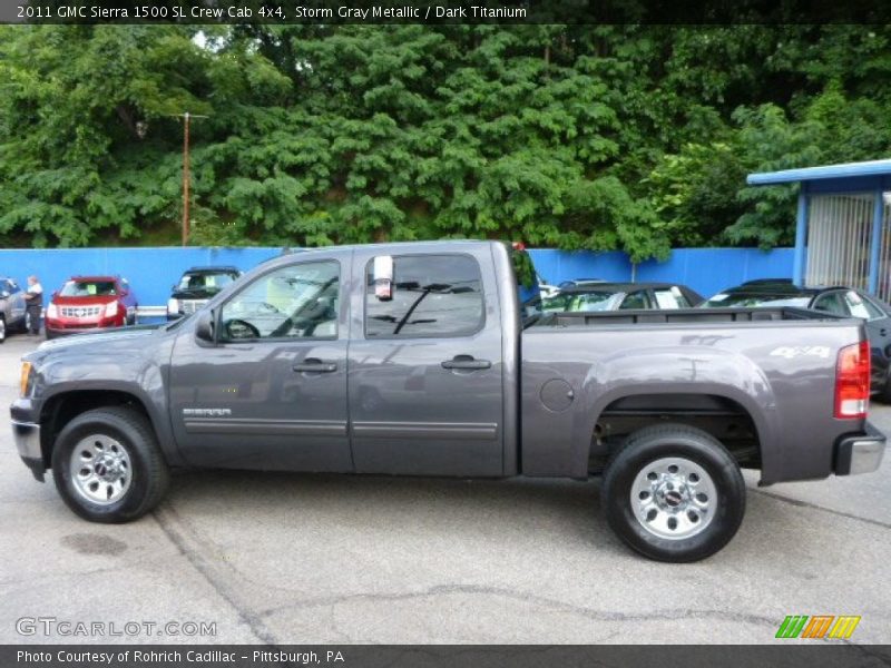 Storm Gray Metallic / Dark Titanium 2011 GMC Sierra 1500 SL Crew Cab 4x4