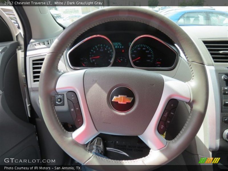 White / Dark Gray/Light Gray 2012 Chevrolet Traverse LT