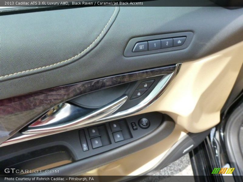 Black Raven / Caramel/Jet Black Accents 2013 Cadillac ATS 3.6L Luxury AWD