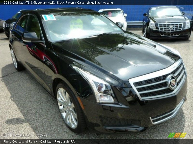 Black Raven / Caramel/Jet Black Accents 2013 Cadillac ATS 3.6L Luxury AWD