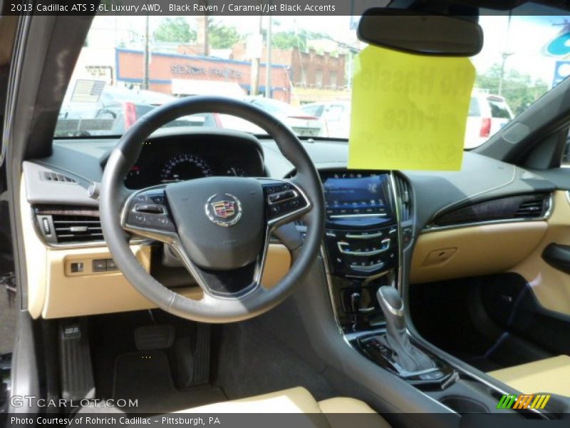 Black Raven / Caramel/Jet Black Accents 2013 Cadillac ATS 3.6L Luxury AWD