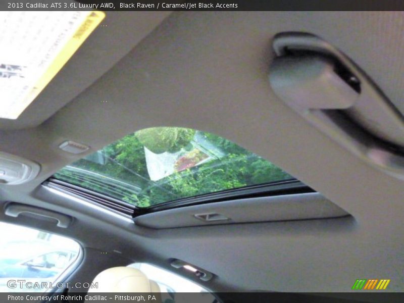 Black Raven / Caramel/Jet Black Accents 2013 Cadillac ATS 3.6L Luxury AWD