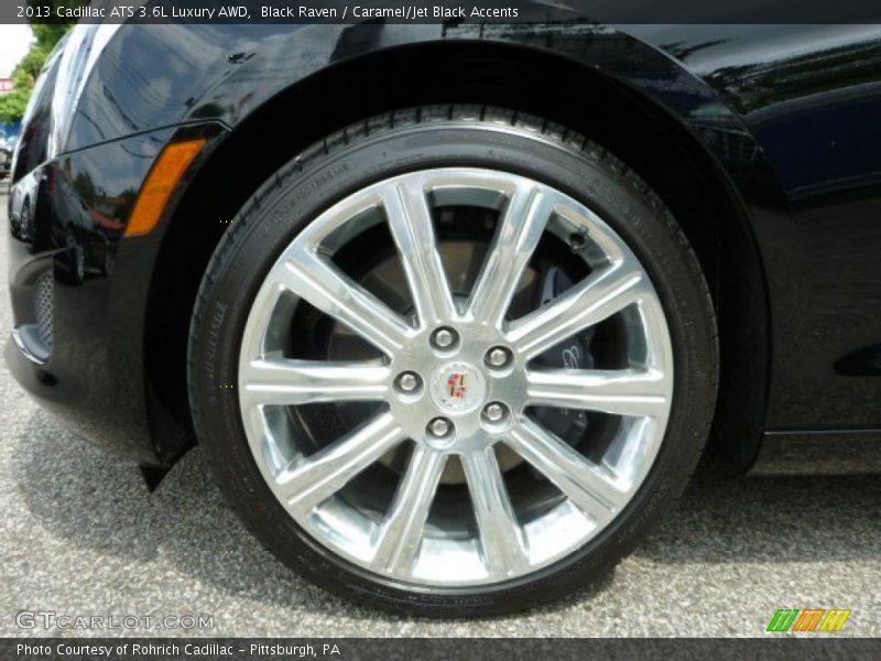Black Raven / Caramel/Jet Black Accents 2013 Cadillac ATS 3.6L Luxury AWD