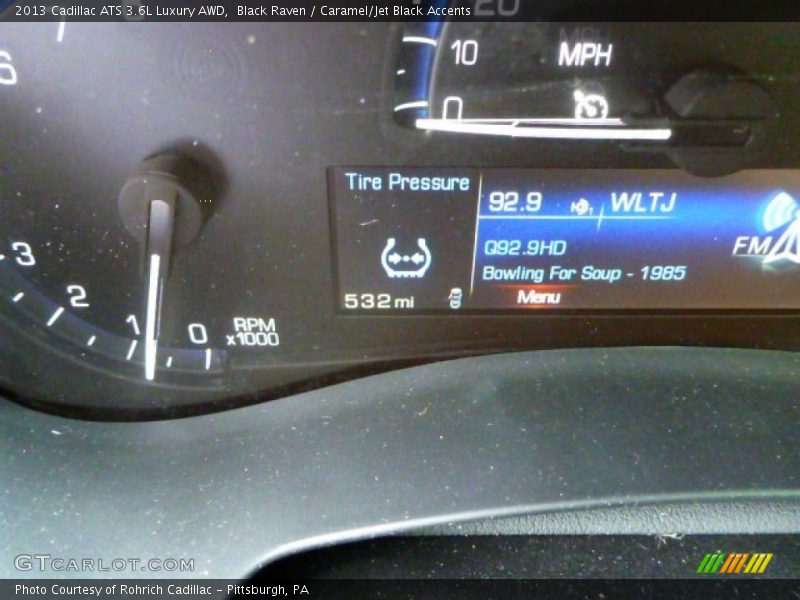 Black Raven / Caramel/Jet Black Accents 2013 Cadillac ATS 3.6L Luxury AWD
