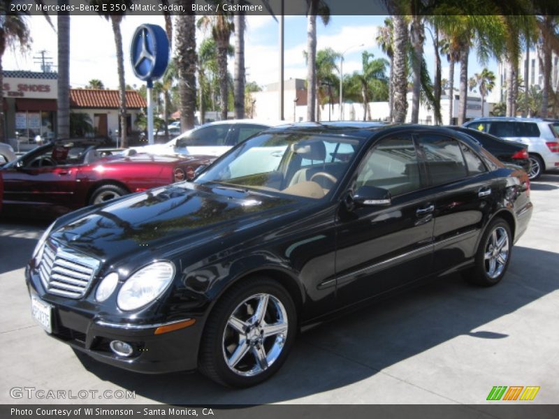 Black / Cashmere 2007 Mercedes-Benz E 350 4Matic Sedan