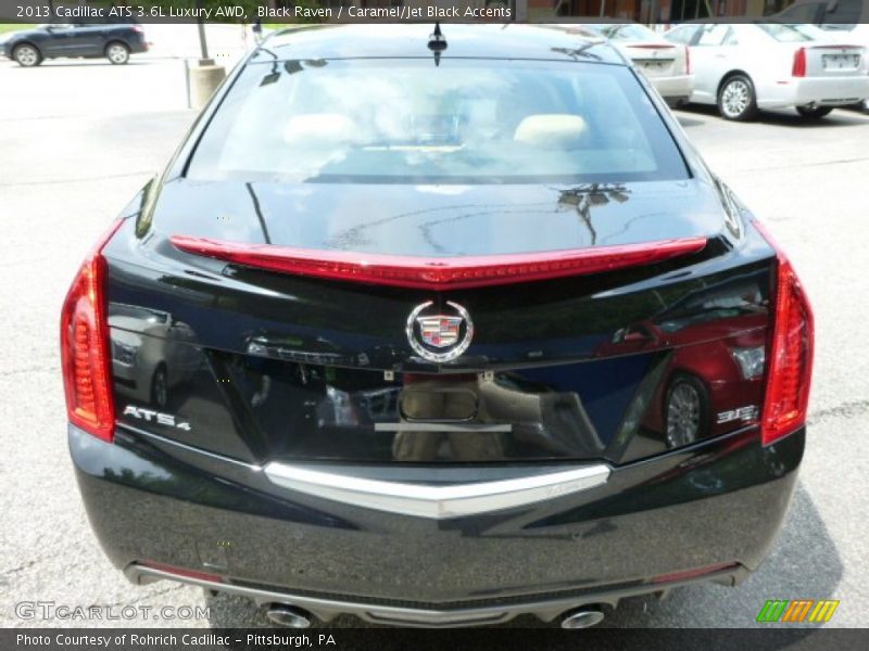 Black Raven / Caramel/Jet Black Accents 2013 Cadillac ATS 3.6L Luxury AWD