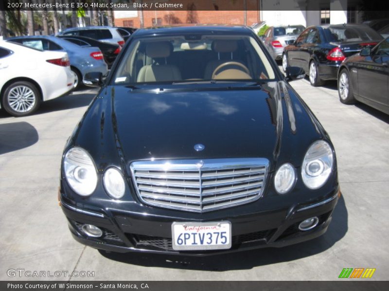 Black / Cashmere 2007 Mercedes-Benz E 350 4Matic Sedan