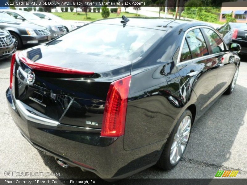 Black Raven / Caramel/Jet Black Accents 2013 Cadillac ATS 3.6L Luxury AWD