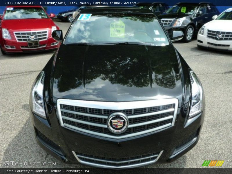 Black Raven / Caramel/Jet Black Accents 2013 Cadillac ATS 3.6L Luxury AWD