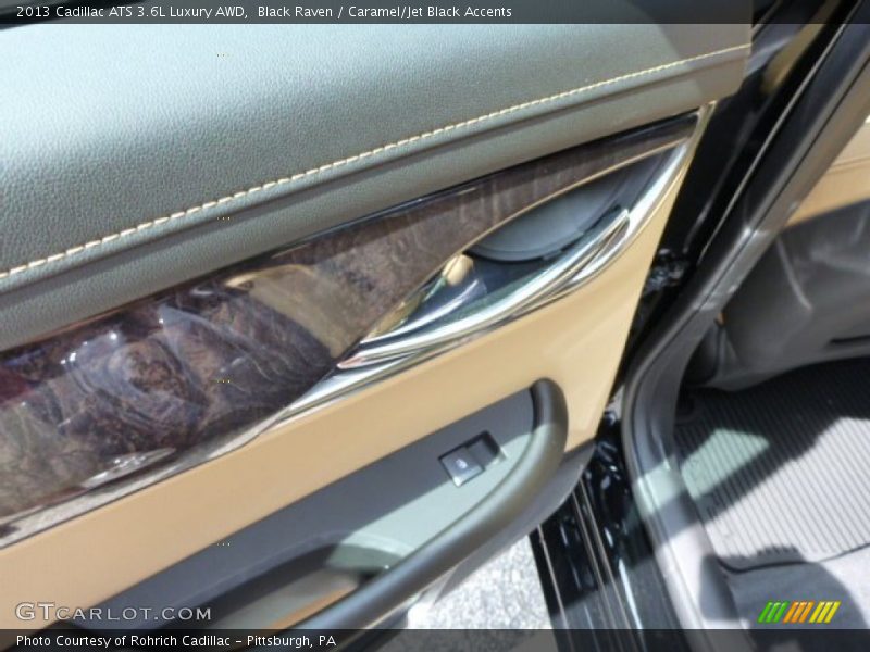 Black Raven / Caramel/Jet Black Accents 2013 Cadillac ATS 3.6L Luxury AWD