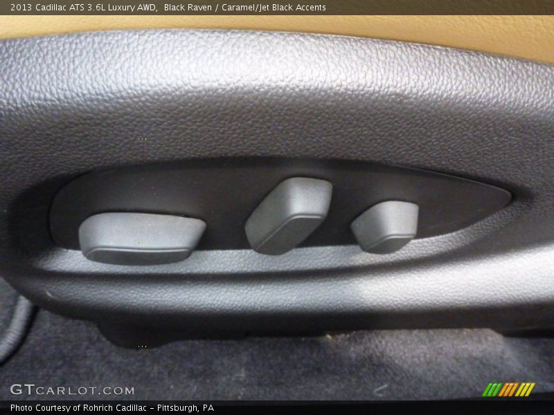 Black Raven / Caramel/Jet Black Accents 2013 Cadillac ATS 3.6L Luxury AWD