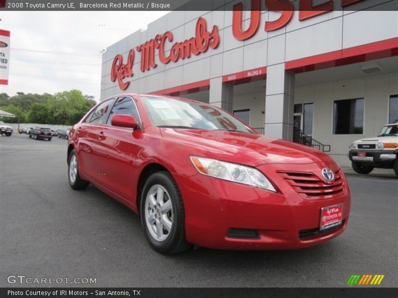Barcelona Red Metallic / Bisque 2008 Toyota Camry LE