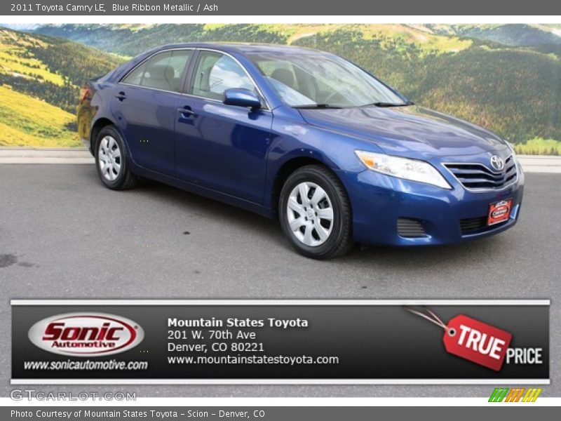 Blue Ribbon Metallic / Ash 2011 Toyota Camry LE