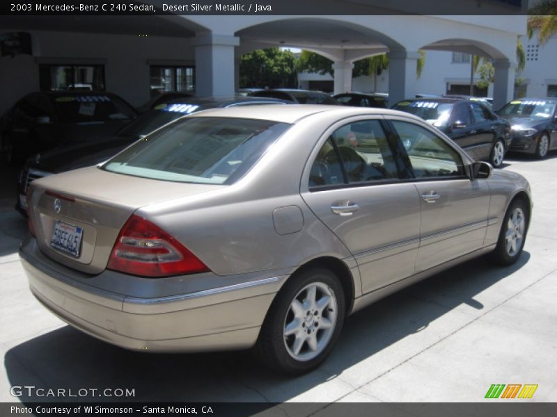 Desert Silver Metallic / Java 2003 Mercedes-Benz C 240 Sedan