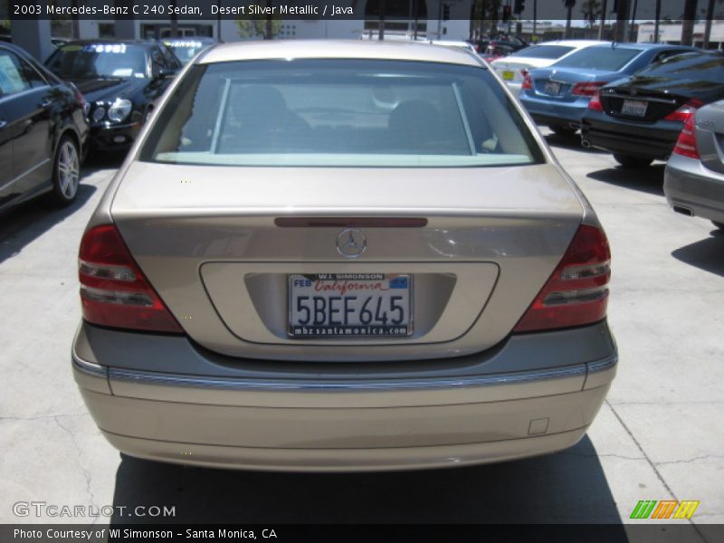 Desert Silver Metallic / Java 2003 Mercedes-Benz C 240 Sedan