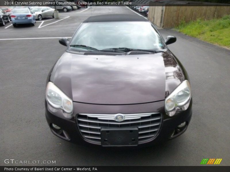 Deep Lava Red Metallic / Taupe 2004 Chrysler Sebring Limited Convertible