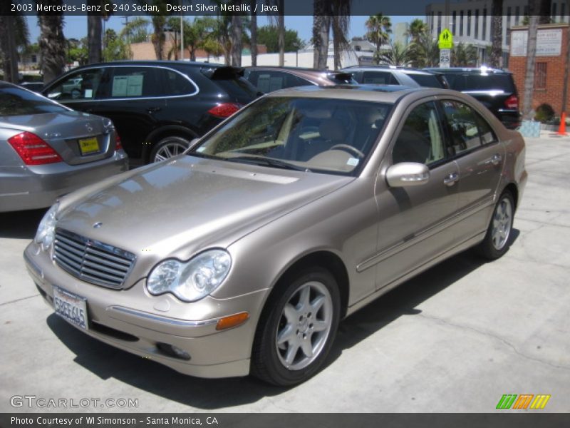 Desert Silver Metallic / Java 2003 Mercedes-Benz C 240 Sedan