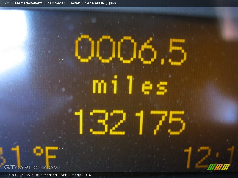 Desert Silver Metallic / Java 2003 Mercedes-Benz C 240 Sedan
