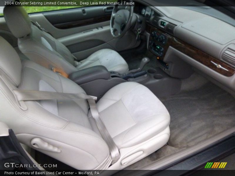 Deep Lava Red Metallic / Taupe 2004 Chrysler Sebring Limited Convertible