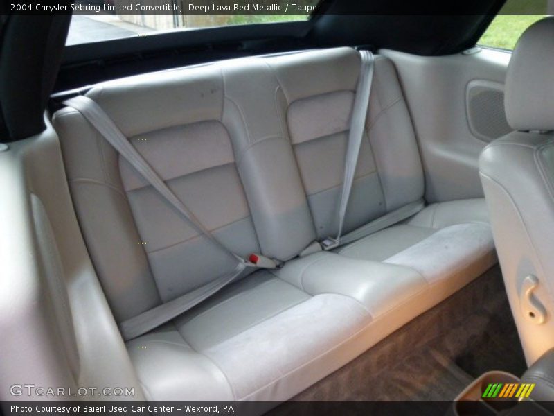 Rear Seat of 2004 Sebring Limited Convertible