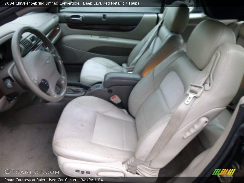 Front Seat of 2004 Sebring Limited Convertible