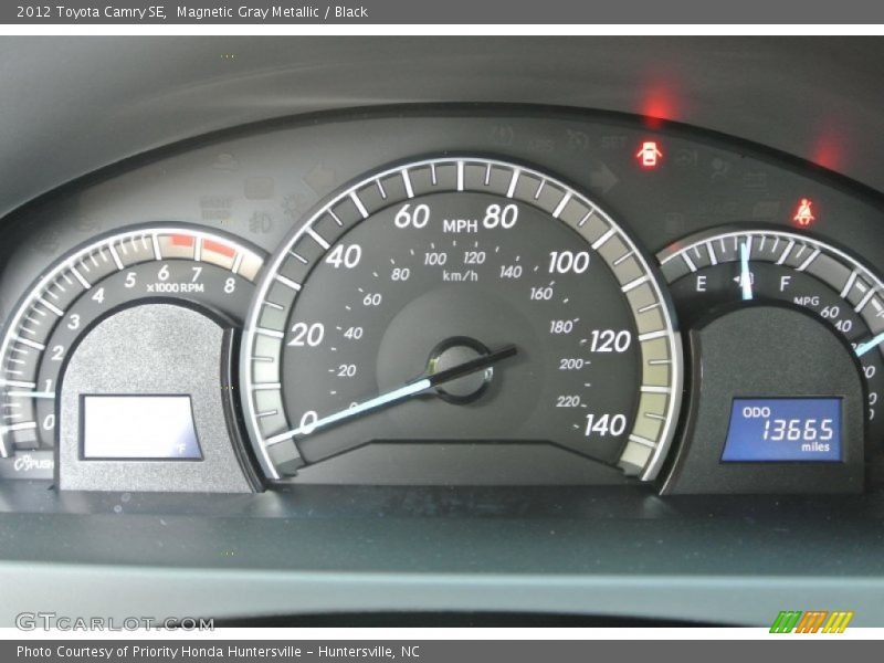 Magnetic Gray Metallic / Black 2012 Toyota Camry SE