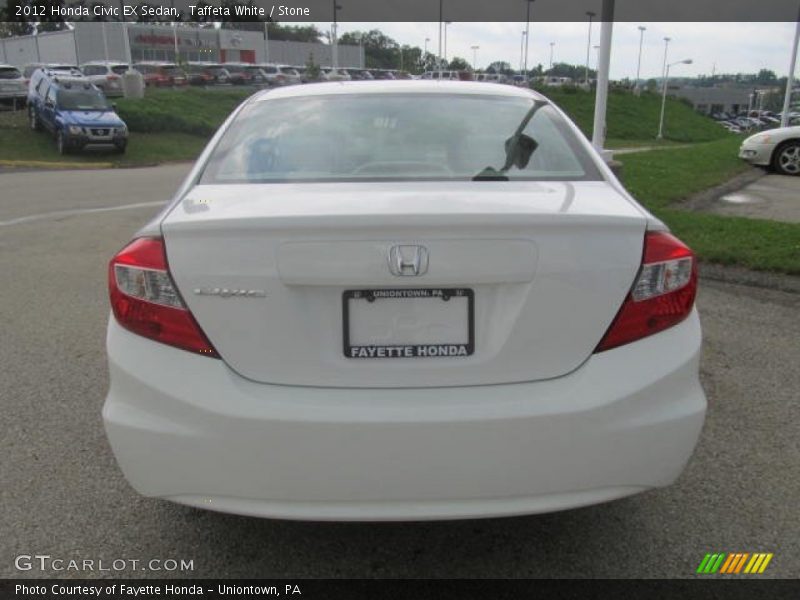 Taffeta White / Stone 2012 Honda Civic EX Sedan