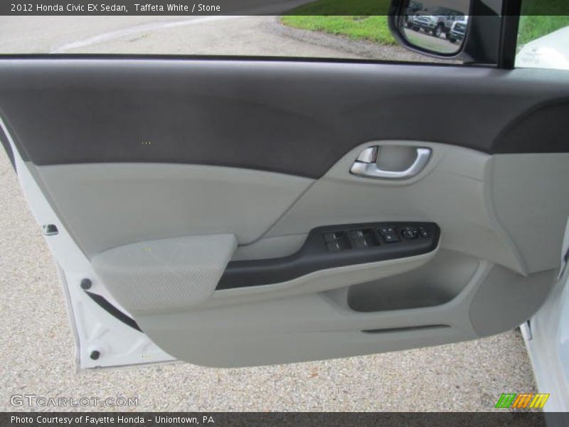 Taffeta White / Stone 2012 Honda Civic EX Sedan