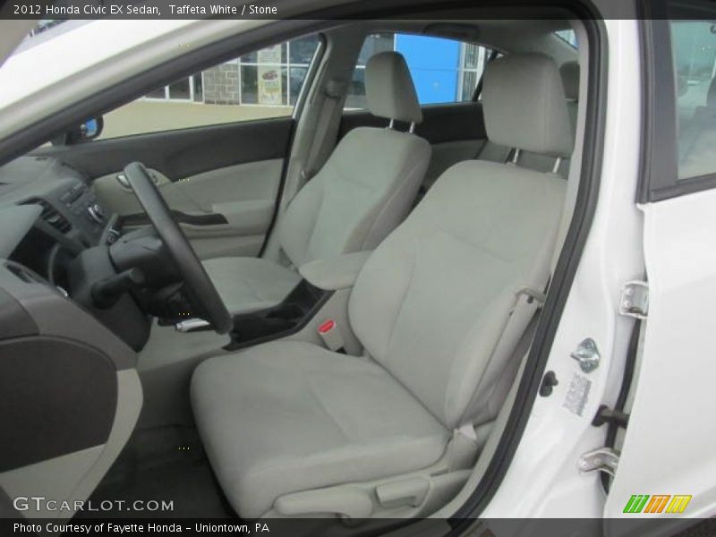 Taffeta White / Stone 2012 Honda Civic EX Sedan