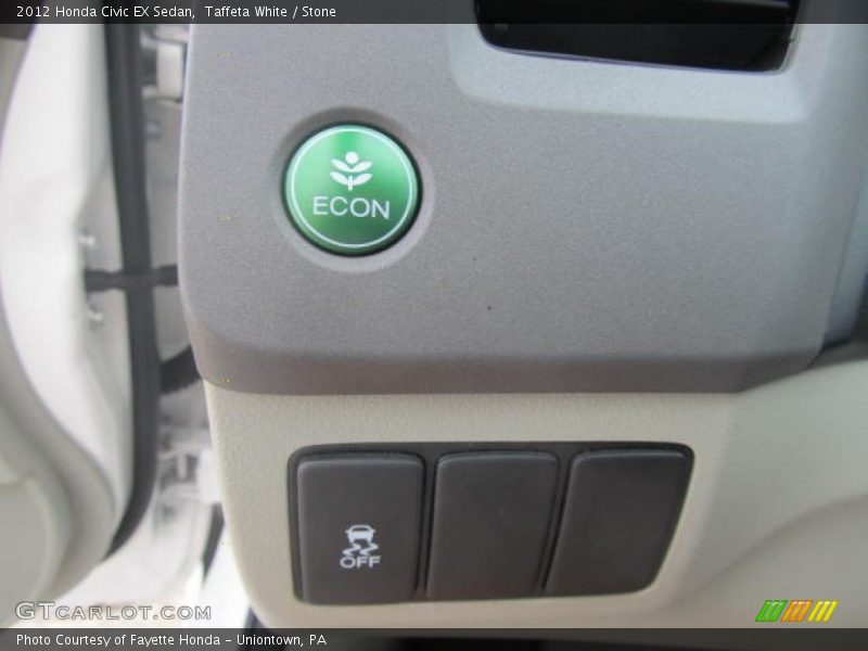 Taffeta White / Stone 2012 Honda Civic EX Sedan