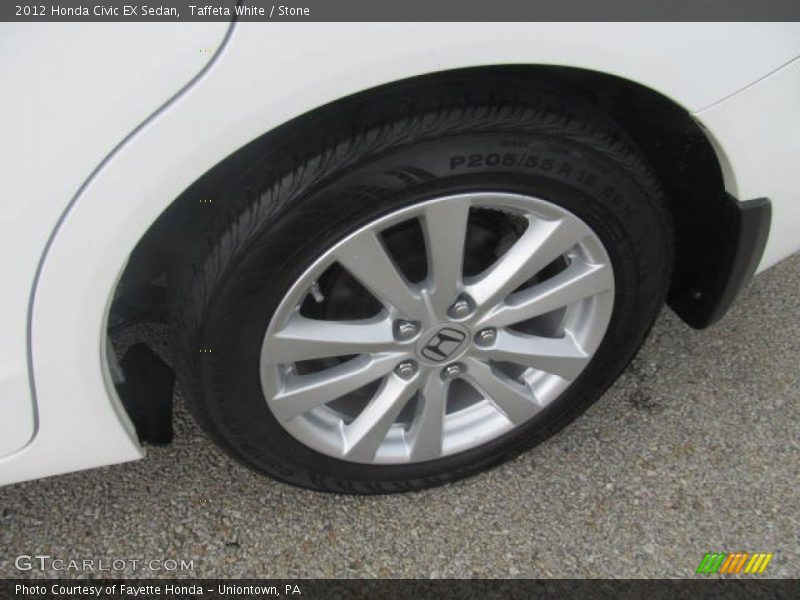 Taffeta White / Stone 2012 Honda Civic EX Sedan