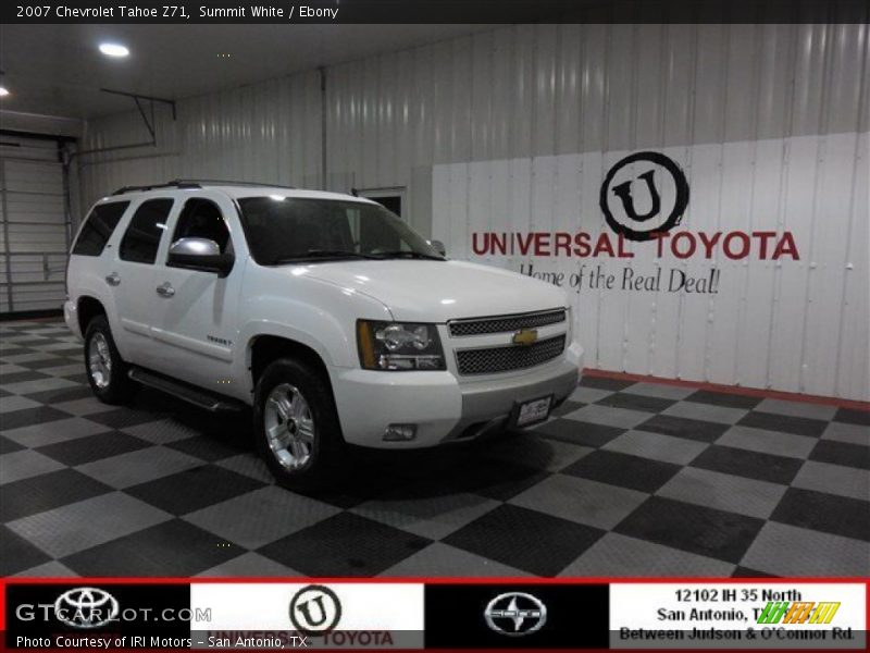 Summit White / Ebony 2007 Chevrolet Tahoe Z71