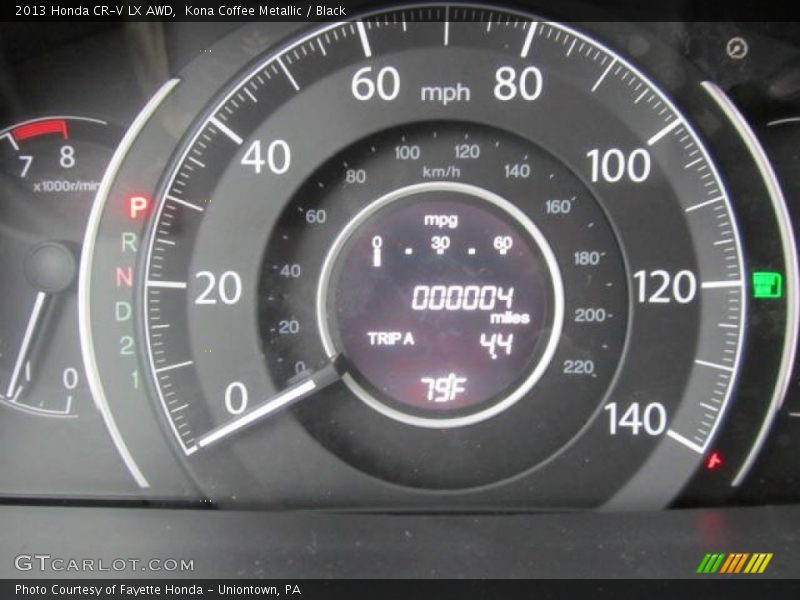 Kona Coffee Metallic / Black 2013 Honda CR-V LX AWD