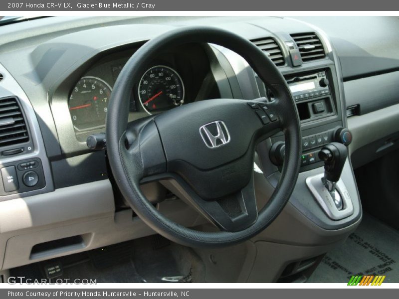 Glacier Blue Metallic / Gray 2007 Honda CR-V LX
