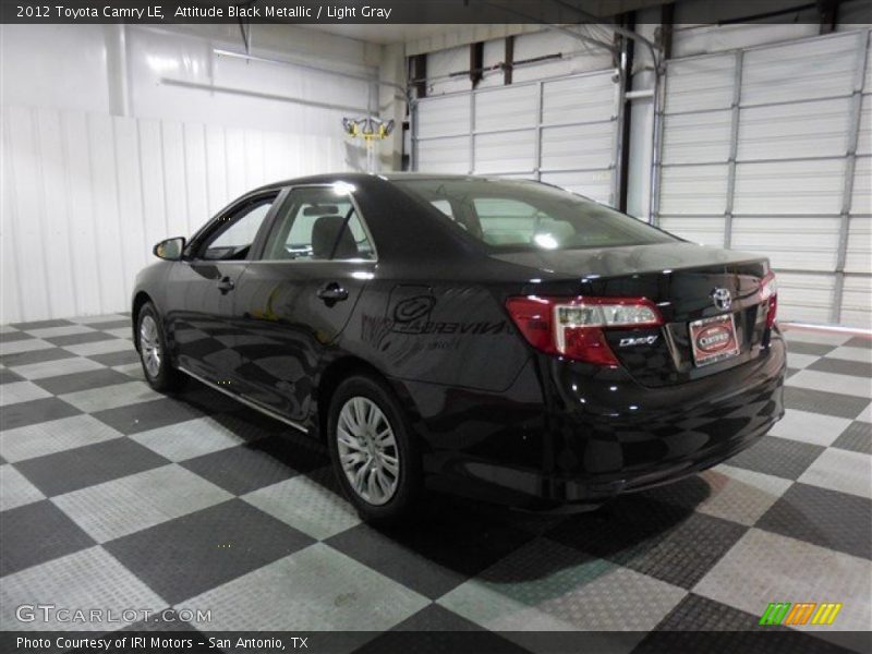 Attitude Black Metallic / Light Gray 2012 Toyota Camry LE