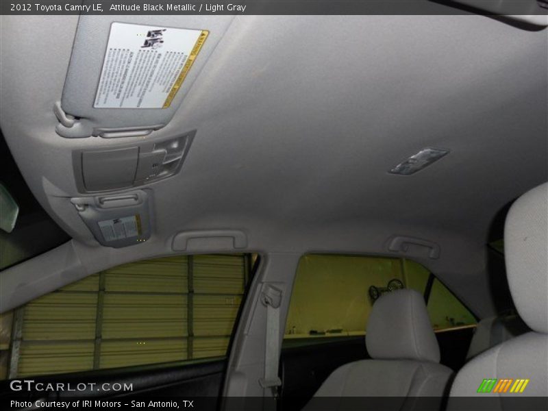 Attitude Black Metallic / Light Gray 2012 Toyota Camry LE