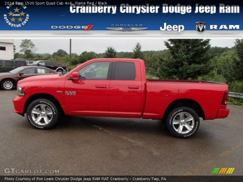 Flame Red / Black 2014 Ram 1500 Sport Quad Cab 4x4