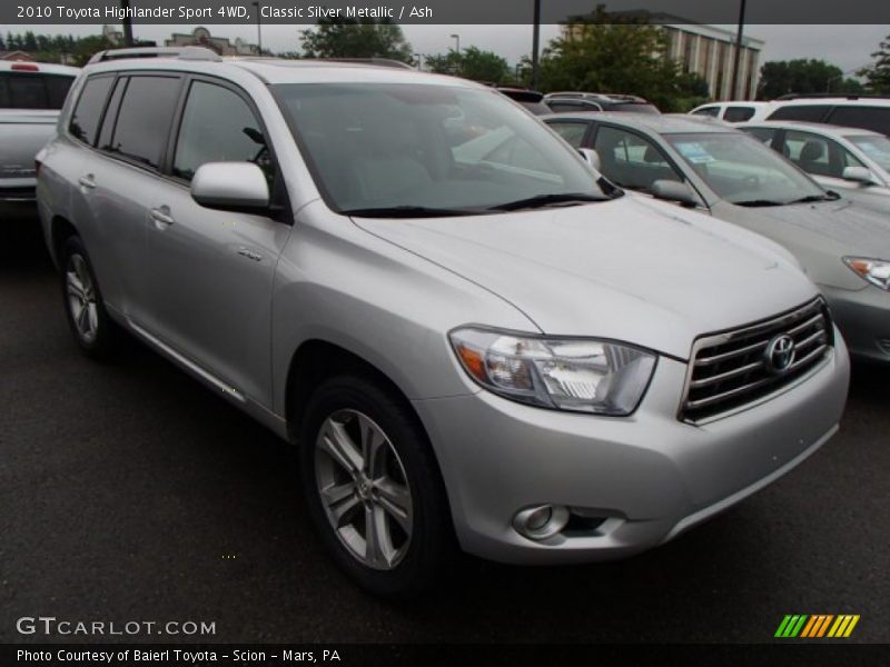 Classic Silver Metallic / Ash 2010 Toyota Highlander Sport 4WD