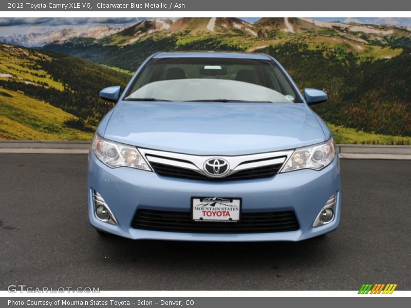 Clearwater Blue Metallic / Ash 2013 Toyota Camry XLE V6