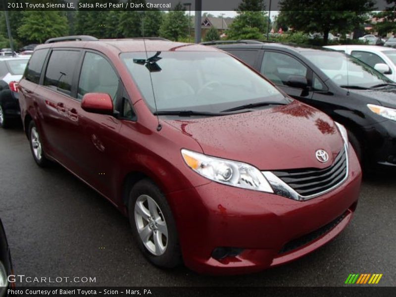 Salsa Red Pearl / Dark Charcoal 2011 Toyota Sienna LE