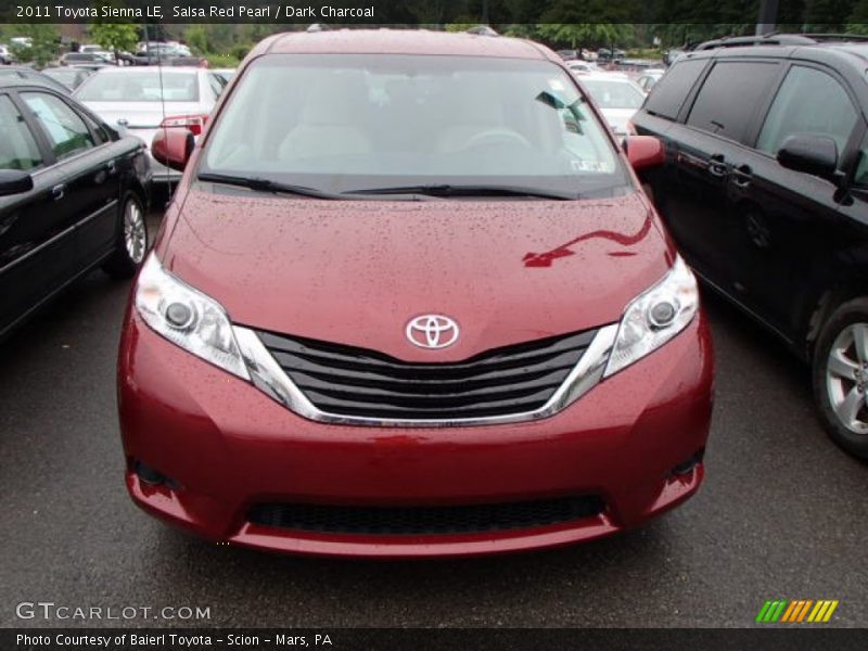 Salsa Red Pearl / Dark Charcoal 2011 Toyota Sienna LE