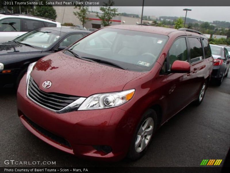 Salsa Red Pearl / Dark Charcoal 2011 Toyota Sienna LE
